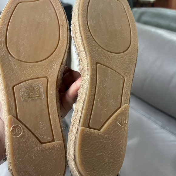 PAULA TORRES Ava Espadrille Sandal in Off White Size 7 - Picture 3 of 3